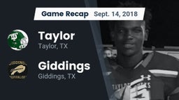 Recap: Taylor  vs. Giddings  2018