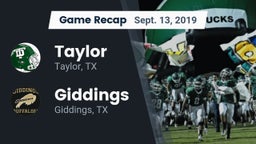Recap: Taylor  vs. Giddings  2019