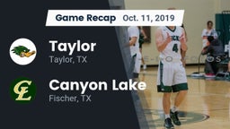 Recap: Taylor  vs. Canyon Lake  2019