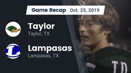 Recap: Taylor  vs. Lampasas  2019