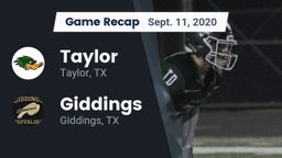 Recap: Taylor  vs. Giddings  2020