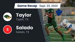 Recap: Taylor  vs. Salado   2020