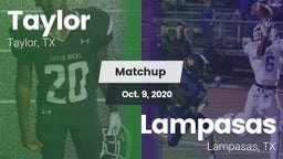 Matchup: Taylor  vs. Lampasas  2020