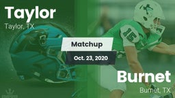 Matchup: Taylor  vs. Burnet  2020