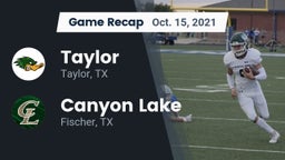 Recap: Taylor  vs. Canyon Lake  2021