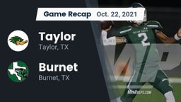 Recap: Taylor  vs. Burnet  2021