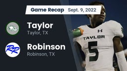 Recap: Taylor  vs. Robinson  2022