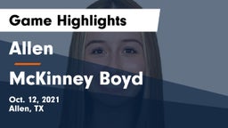 Allen  vs McKinney Boyd  Game Highlights - Oct. 12, 2021