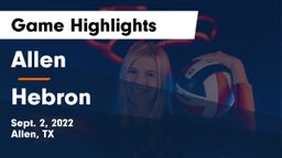 Allen  vs Hebron  Game Highlights - Sept. 2, 2022