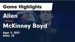 Allen  vs McKinney Boyd  Game Highlights - Sept. 9, 2022