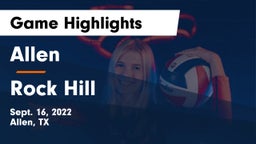 Allen  vs Rock Hill  Game Highlights - Sept. 16, 2022