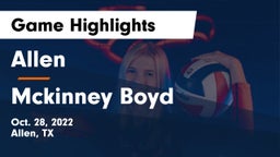 Allen  vs Mckinney Boyd Game Highlights - Oct. 28, 2022