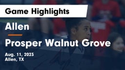 Allen  vs Prosper Walnut Grove Game Highlights - Aug. 11, 2023