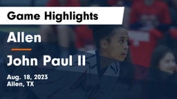 Allen  vs John Paul II  Game Highlights - Aug. 18, 2023