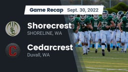 Recap: Shorecrest  vs. Cedarcrest  2022