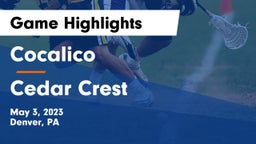 Cocalico  vs Cedar Crest  Game Highlights - May 3, 2023