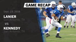 Recap: Lanier  vs. Kennedy  2016