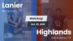Matchup: Lanier  vs. Highlands  2018