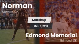 Matchup: Norman  vs. Edmond Memorial  2018