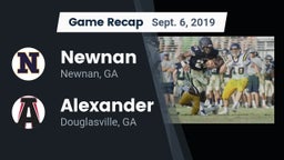 Recap: Newnan  vs. Alexander  2019