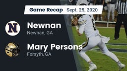 Recap: Newnan  vs. Mary Persons  2020