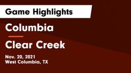 Columbia  vs Clear Creek  Game Highlights - Nov. 20, 2021