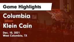 Columbia  vs Klein Cain  Game Highlights - Dec. 10, 2021