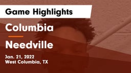 Columbia  vs Needville  Game Highlights - Jan. 21, 2022