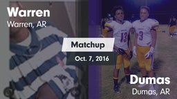 Matchup: Warren  vs. Dumas  2016
