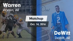 Matchup: Warren  vs. DeWitt  2016
