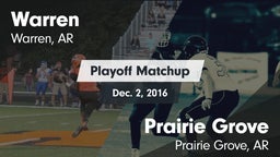 Matchup: Warren  vs. Prairie Grove  2016