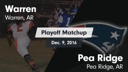 Matchup: Warren  vs. Pea Ridge  2016