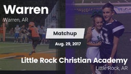 Matchup: Warren  vs. Little Rock Christian Academy  2017