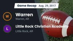 Recap: Warren  vs. Little Rock Christian Academy  2017