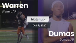 Matchup: Warren  vs. Dumas  2020