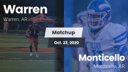 Matchup: Warren  vs. Monticello  2020