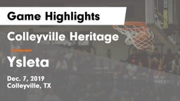 Colleyville Heritage  vs Ysleta  Game Highlights - Dec. 7, 2019