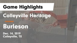 Colleyville Heritage  vs Burleson  Game Highlights - Dec. 14, 2019