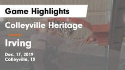 Colleyville Heritage  vs Irving  Game Highlights - Dec. 17, 2019