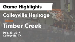 Colleyville Heritage  vs Timber Creek  Game Highlights - Dec. 20, 2019