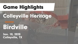Colleyville Heritage  vs Birdville  Game Highlights - Jan. 10, 2020