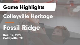 Colleyville Heritage  vs Fossil Ridge  Game Highlights - Dec. 12, 2020