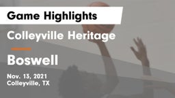 Colleyville Heritage  vs Boswell   Game Highlights - Nov. 13, 2021