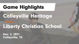 Colleyville Heritage  vs Liberty Christian School  Game Highlights - Dec. 2, 2021