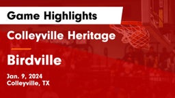 Colleyville Heritage  vs Birdville  Game Highlights - Jan. 9, 2024