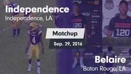 Matchup: Independence High vs. Belaire  2016
