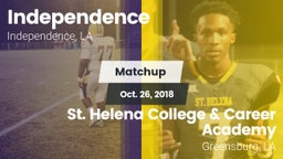 Matchup: Independence High vs. St. Helena College & Career Academy 2018