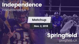 Matchup: Independence High vs. Springfield  2018