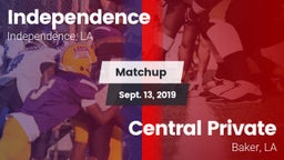 Matchup: Independence High vs. Central Private  2019