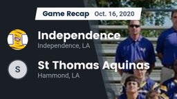 Recap: Independence  vs. St Thomas Aquinas 2020